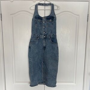 Denim Halter Dress